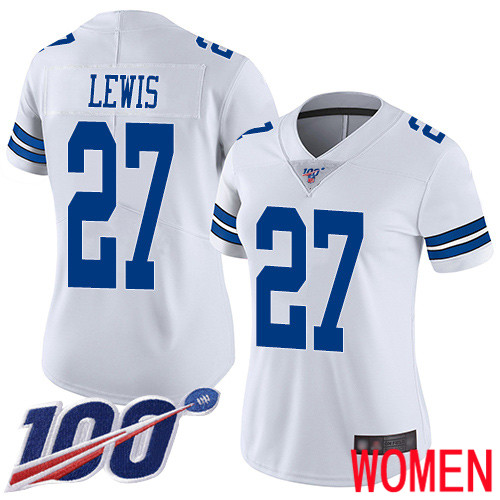Women Dallas Cowboys Limited White Jourdan Lewis Road #27 100th Season Vapor Untouchable NFL Jersey